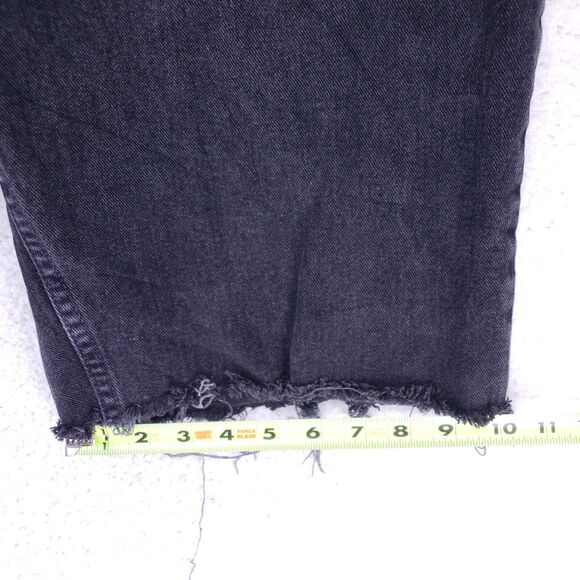 Levis 550 Jean Shorts Womens Size 16 Black Mid Rise 90s Straight VTG Y2K - Picture 4 of 9